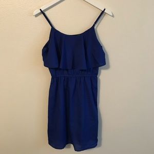Cute blue polyester summer dress!